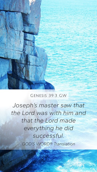 Genesis 39:3 GW Bible Verse Image