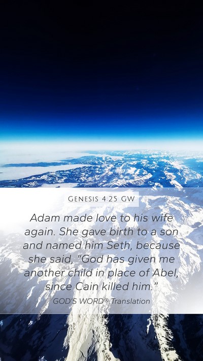 Genesis 4:25 GW Bible Verse Image