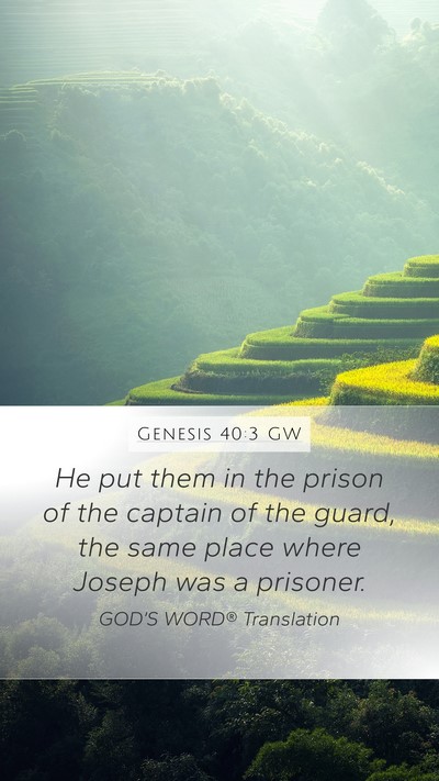 Genesis 40:3 GW Bible Verse Image