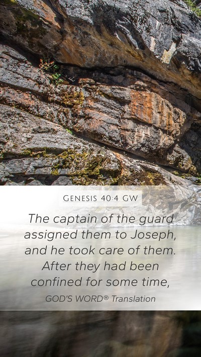 Genesis 40:4 GW Bible Verse Image