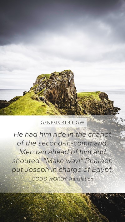 Genesis 41:43 GW Bible Verse Image