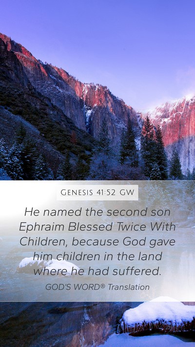 Genesis 41:52 GW Bible Verse Image