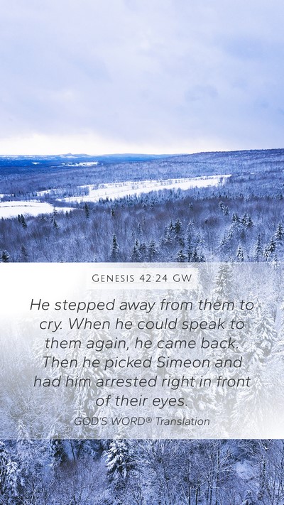 Genesis 42:24 GW Bible Verse Image
