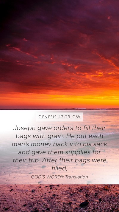 Genesis 42:25 GW Bible Verse Image