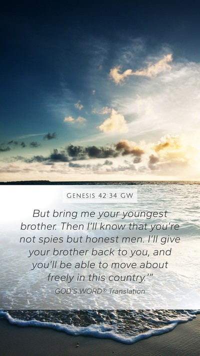 Genesis 42:34 GW Bible Verse Image