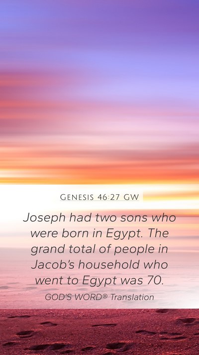 Genesis 46:27 GW Bible Verse Image