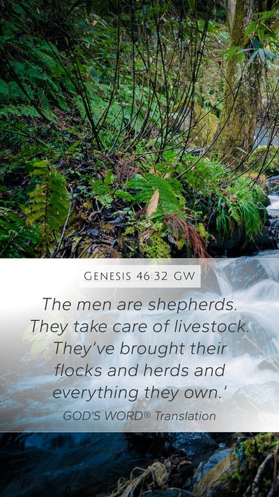 Genesis 46:32 GW Bible Verse Image
