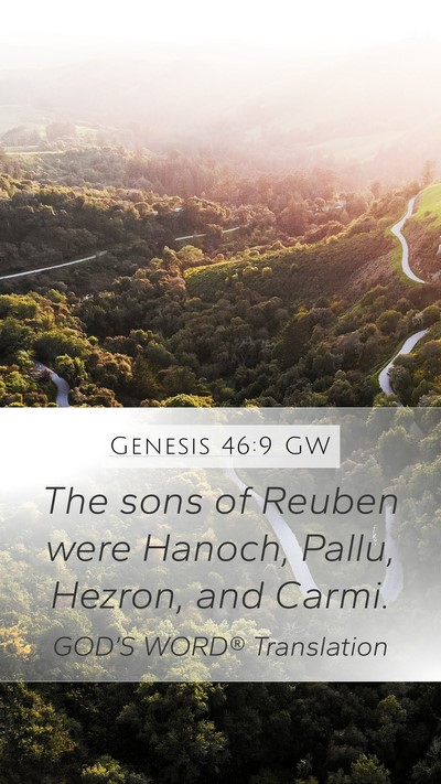 Genesis 46:9 GW Bible Verse Image