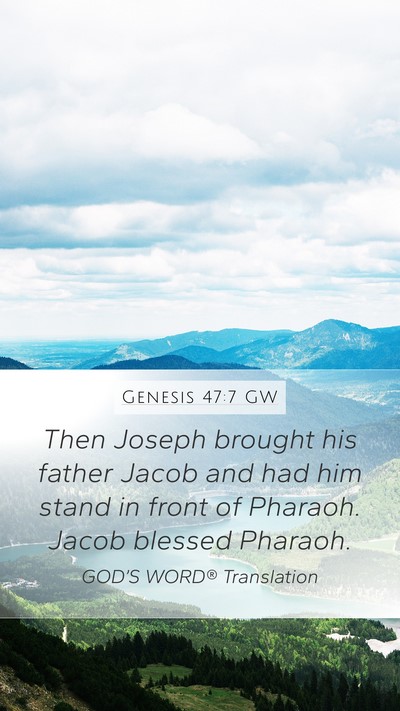 Genesis 47:7 GW Bible Verse Image