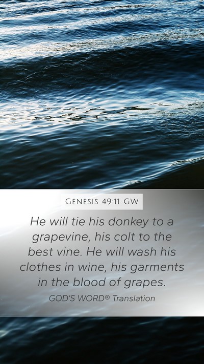 Genesis 49:11 GW Bible Verse Image