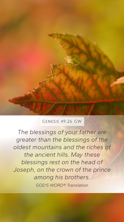 Genesis 49:26 GW Bible Verse Image