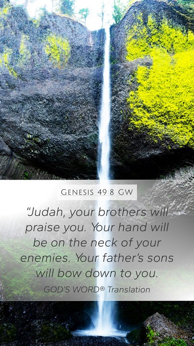 Genesis 49:8 GW Bible Verse Image