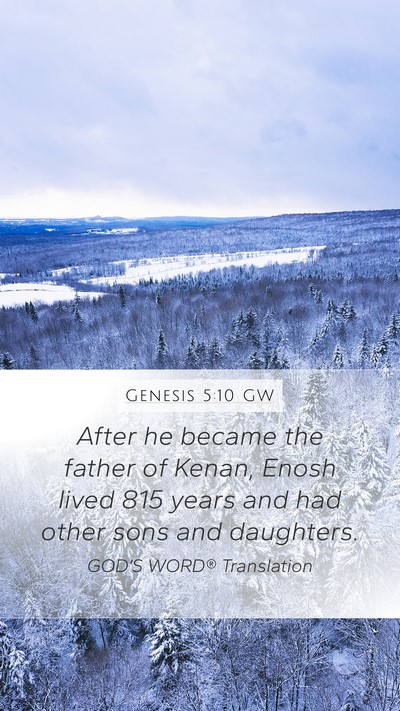 Genesis 5:10 GW Bible Verse Image