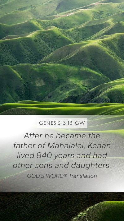 Genesis 5:13 GW Bible Verse Image