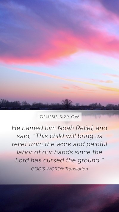 Genesis 5:29 GW Bible Verse Image