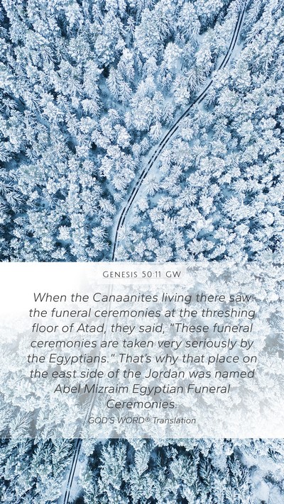 Genesis 50:11 GW Bible Verse Image