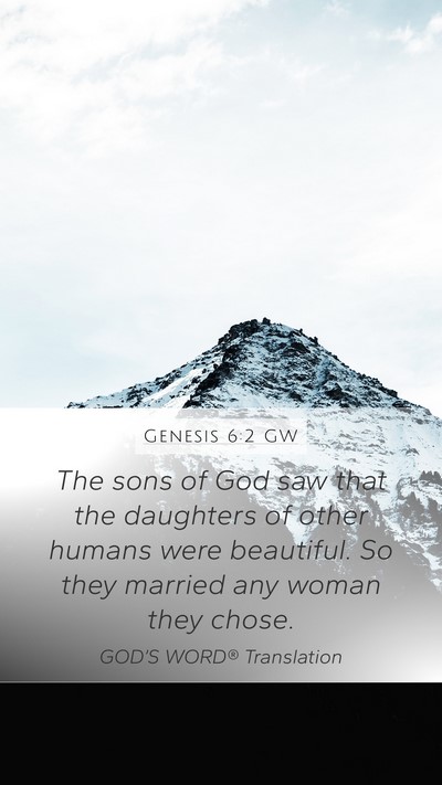 Genesis 6:2 GW Bible Verse Image