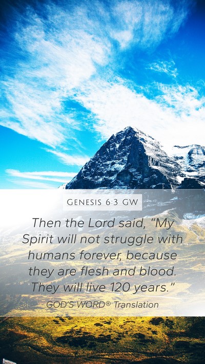 Genesis 6:3 GW Bible Verse Image