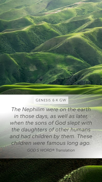 Genesis 6:4 GW Bible Verse Image