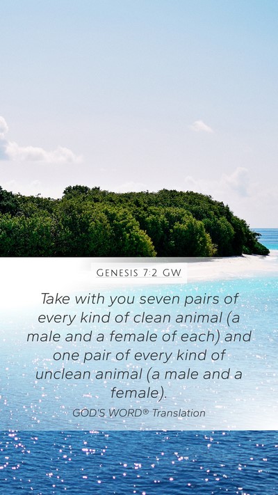 Genesis 7:2 GW Bible Verse Image