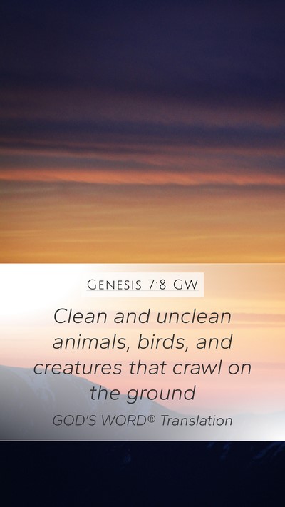 Genesis 7:8 GW Bible Verse Image