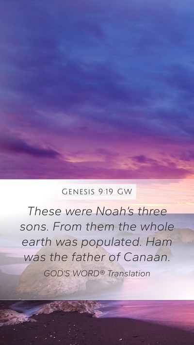 Genesis 9:19 GW Bible Verse Image