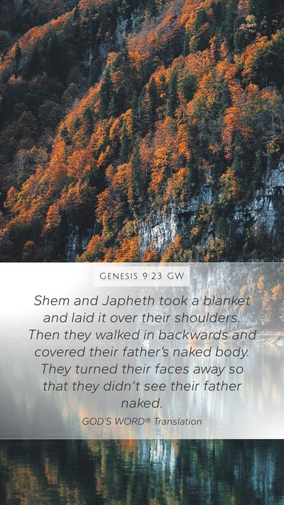 Genesis 9:23 GW Bible Verse Image
