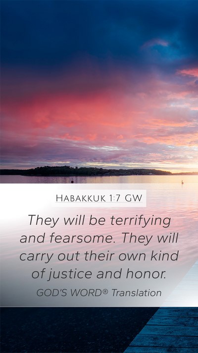Habakkuk 1:7 GW Bible Verse Image