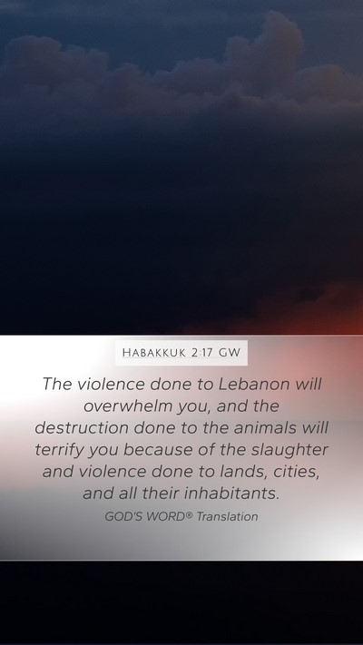 Habakkuk 2:17 GW Bible Verse Image