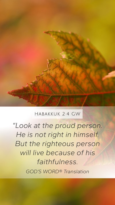 Habakkuk 2:4 GW Bible Verse Image