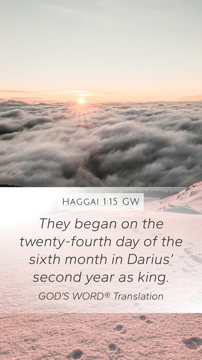 Haggai 1:15 GW Bible Verse Image