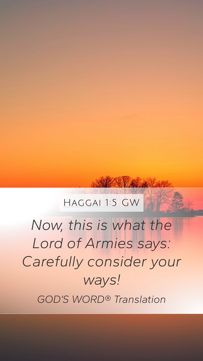 Haggai 1:5 GW Bible Verse Image