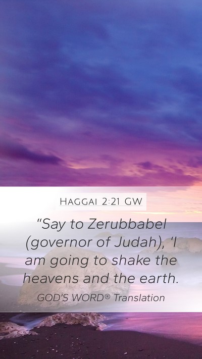 Haggai 2:21 GW Bible Verse Image