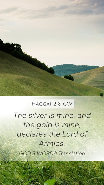 Haggai 2:8 GW Bible Verse Image