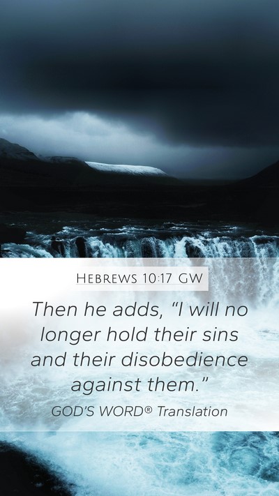 Hebrews 10:17 GW Bible Verse Image