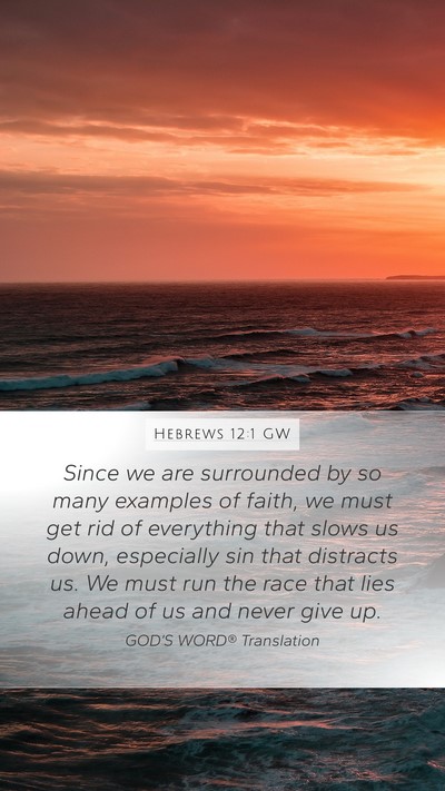 Hebrews 12:1 GW Bible Verse Image