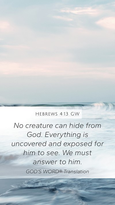 Hebrews 4:13 GW Bible Verse Image