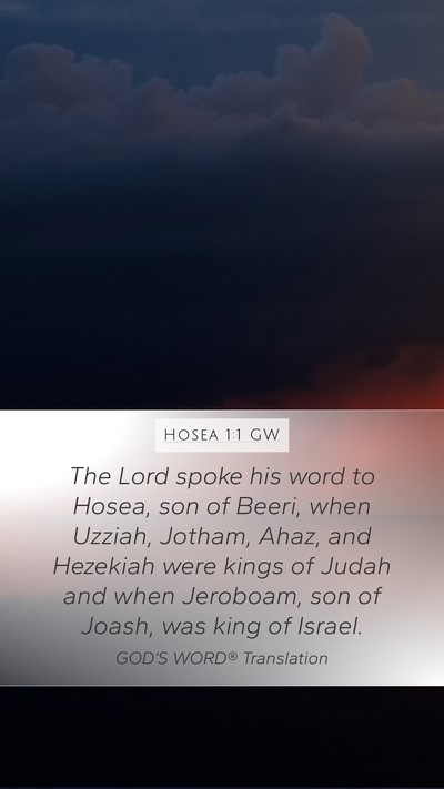 Hosea 1:1 GW Bible Verse Image
