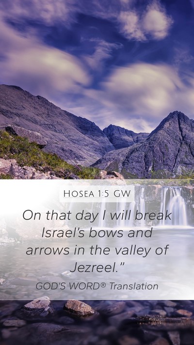 Hosea 1:5 GW Bible Verse Image