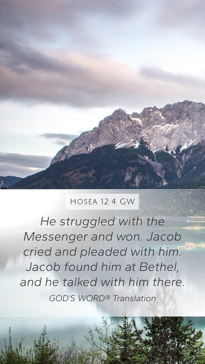 Hosea 12:4 GW Bible Verse Image