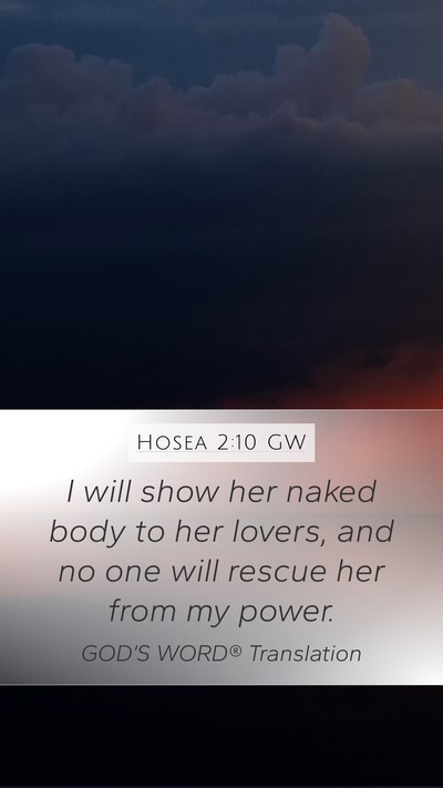 Hosea 2:10 GW Bible Verse Image