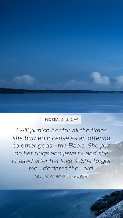 Hosea 2:13 GW Bible Verse Image