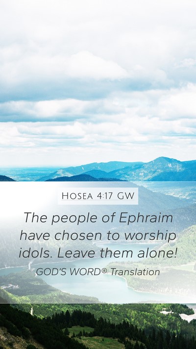 Hosea 4:17 GW Bible Verse Image