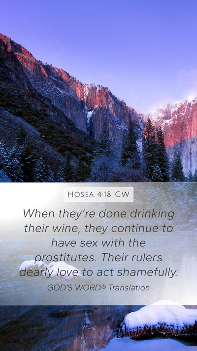 Hosea 4:18 GW Bible Verse Image