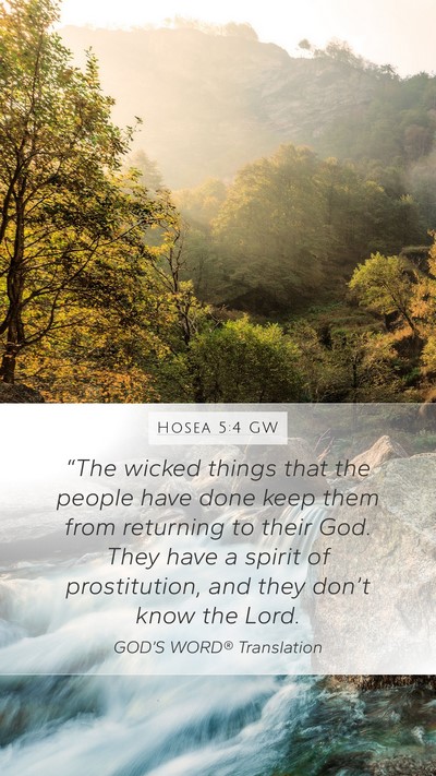 Hosea 5:4 GW Bible Verse Image