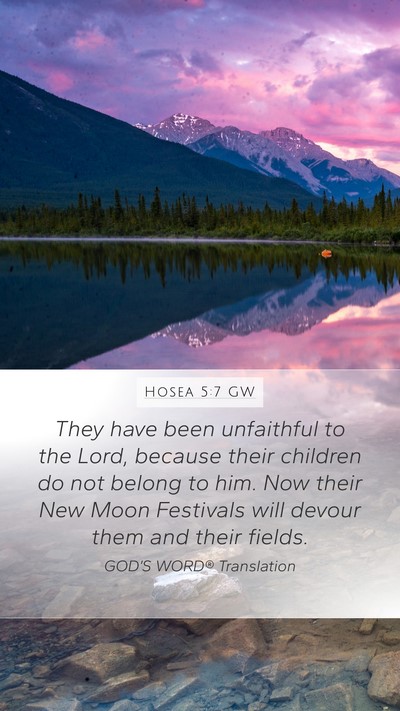 Hosea 5:7 GW Bible Verse Image