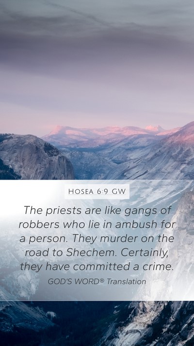 Hosea 6:9 GW Bible Verse Image
