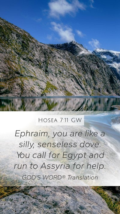 Hosea 7:11 GW Bible Verse Image