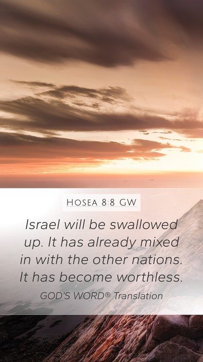 Hosea 8:8 GW Bible Verse Image