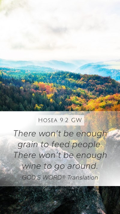 Hosea 9:2 GW Bible Verse Image